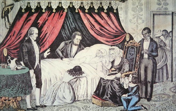 George Washingtons død av American School