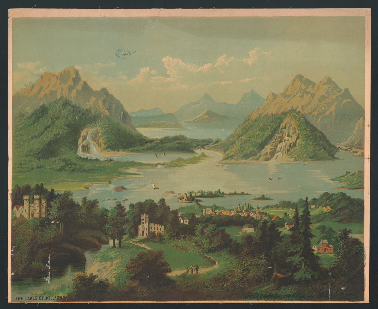 The Lakes of Killarney, ca. 1878 (chromolitho) av American School