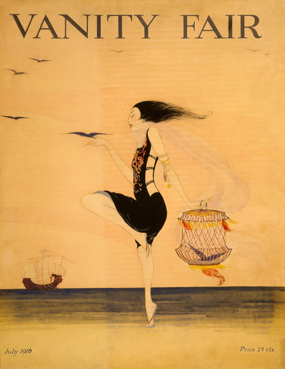 Vanity Fair-omslag, juli 1916. av American School