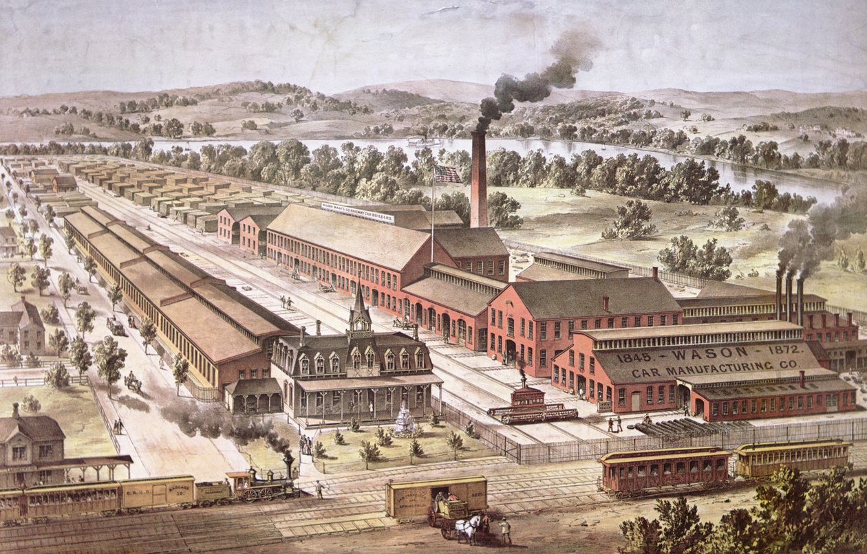 Wason Railroad Car Manufacturers, Springfield, Massachusetts av American School