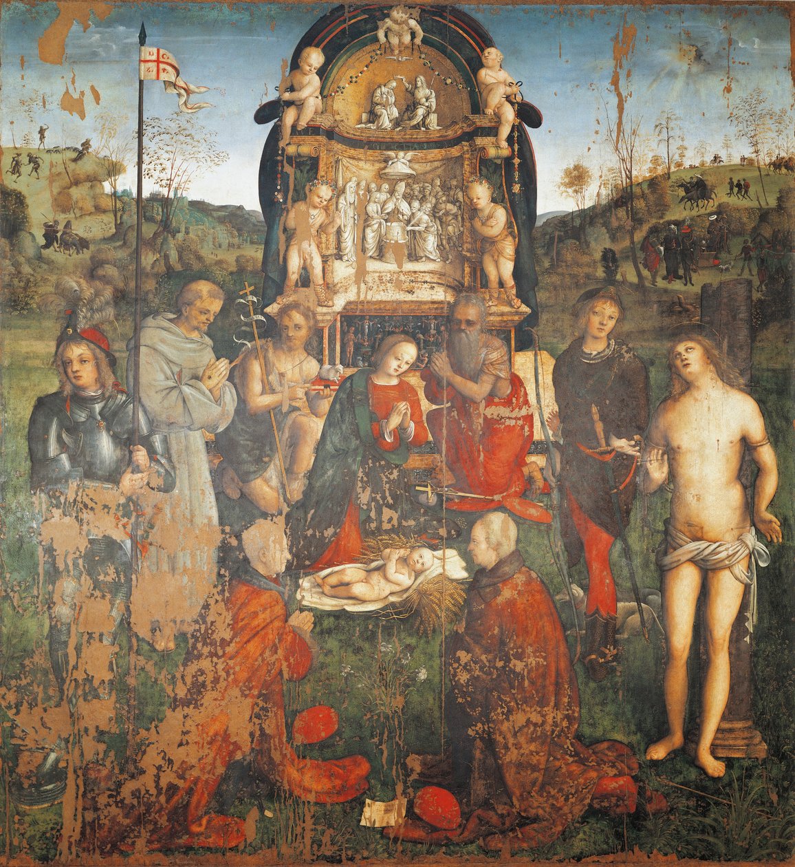 Nativity, av Amico Aspertini (1475-1552) av Amico Aspertini
