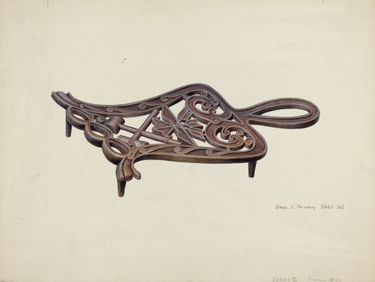 Flatjernstativ av Amos C. Brinton