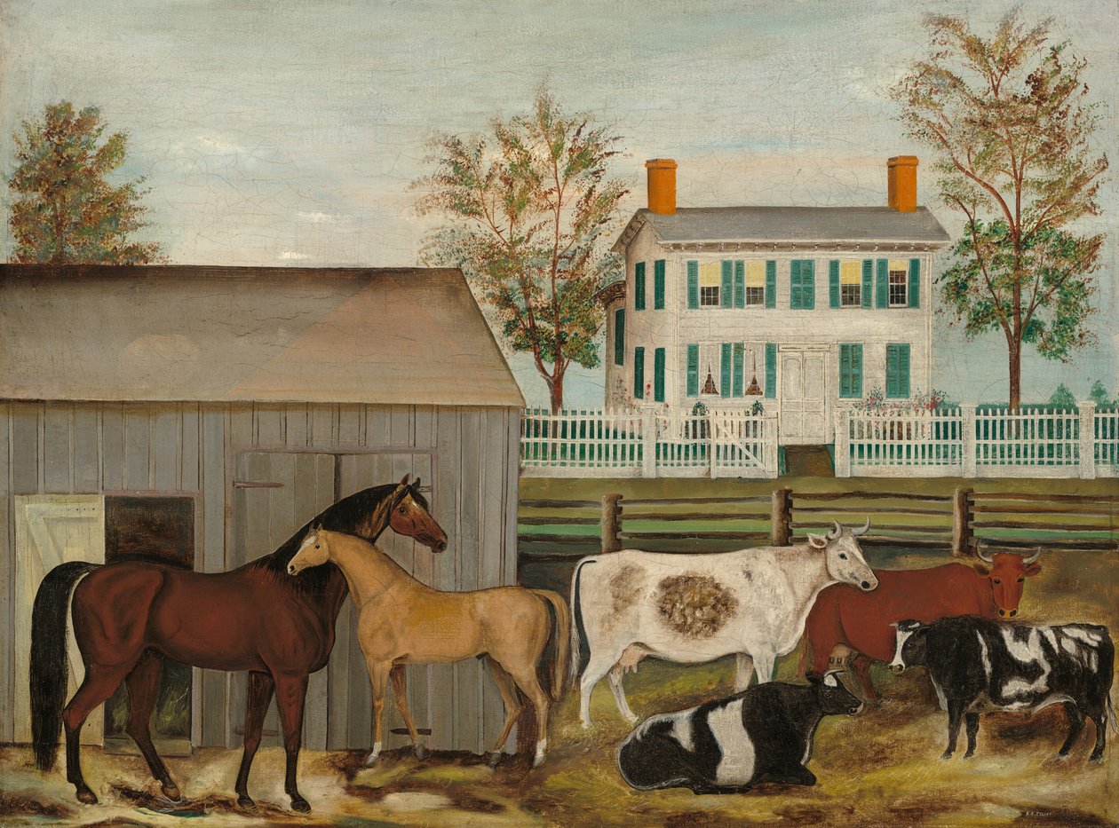 The Barnyard, sent på 1800-tallet. av Amzi Emmons Zeliff