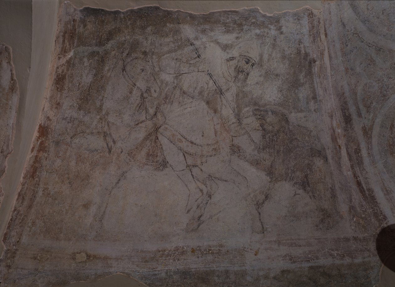 Bjørnejakt, 1000-tallet av Ancient Russian frescos