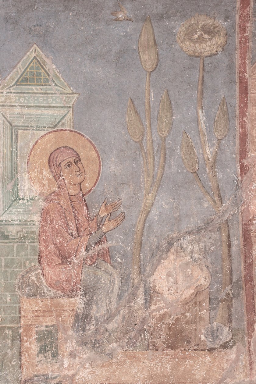 Saint Anne Praying, 1100-tallet av Ancient Russian frescos