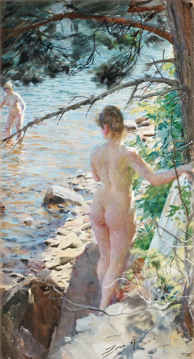 Dalaröklippor II av Anders Leonard Zorn