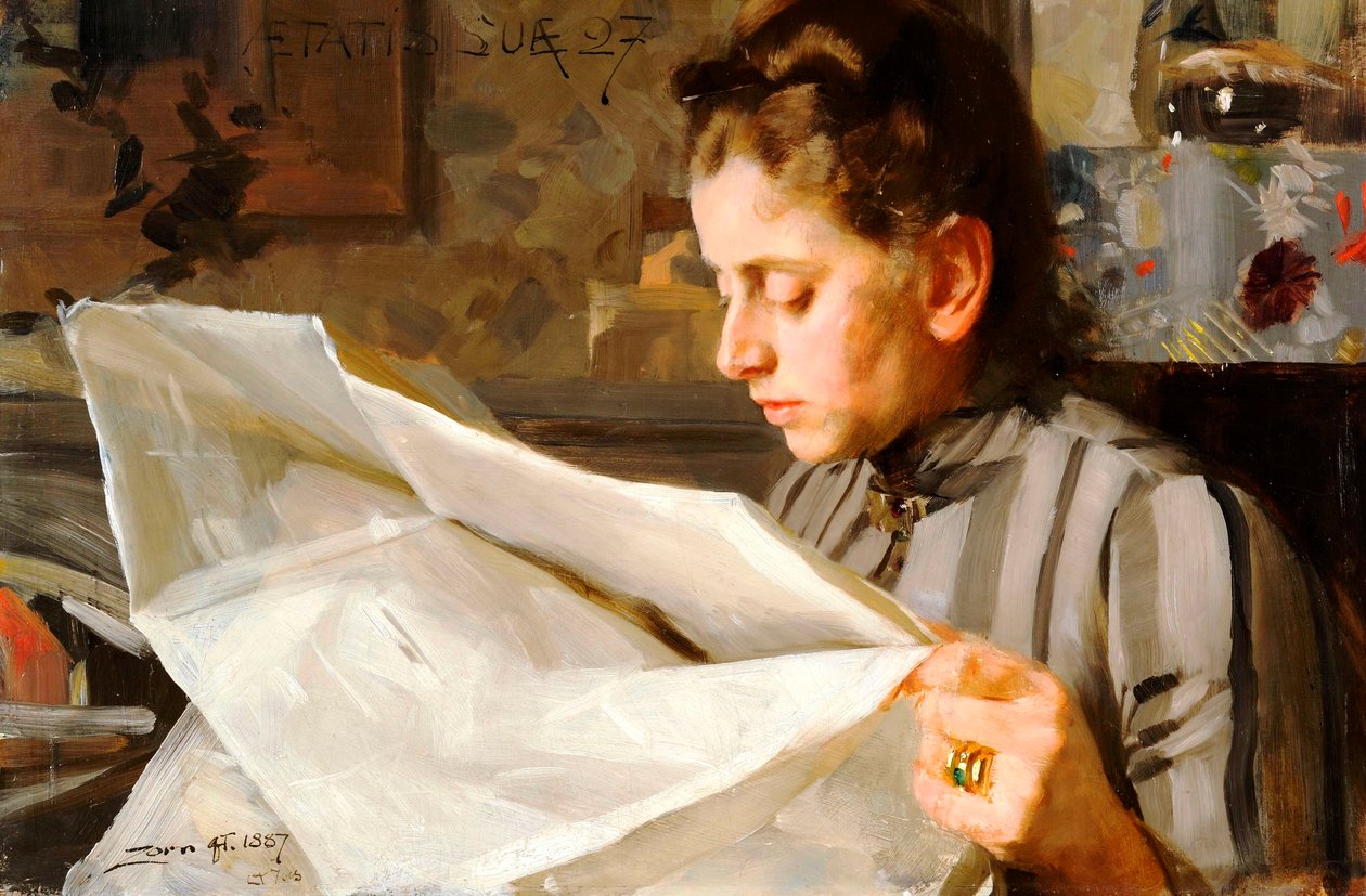 Emma Zorn, Reading av Anders Leonard Zorn