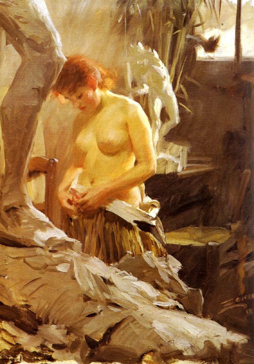 I studioet til Wikström av Anders Leonard Zorn