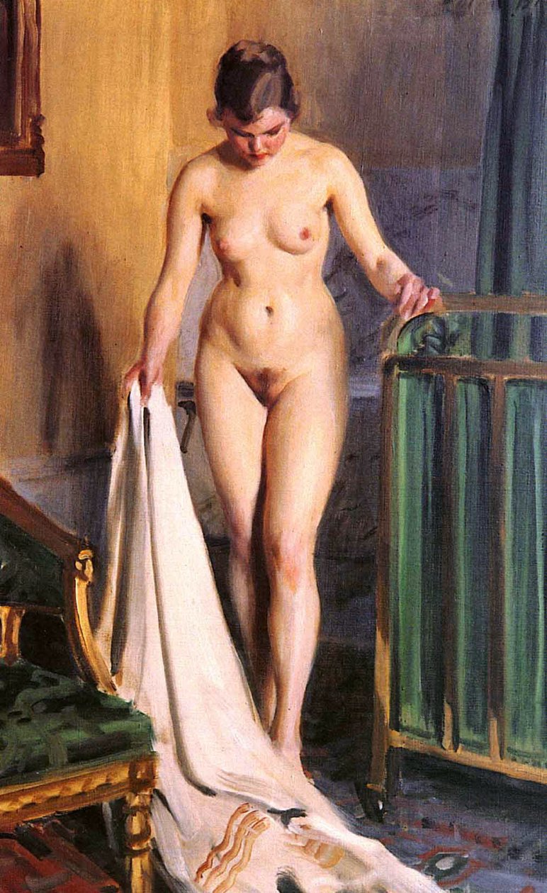 På soverommet av Anders Leonard Zorn