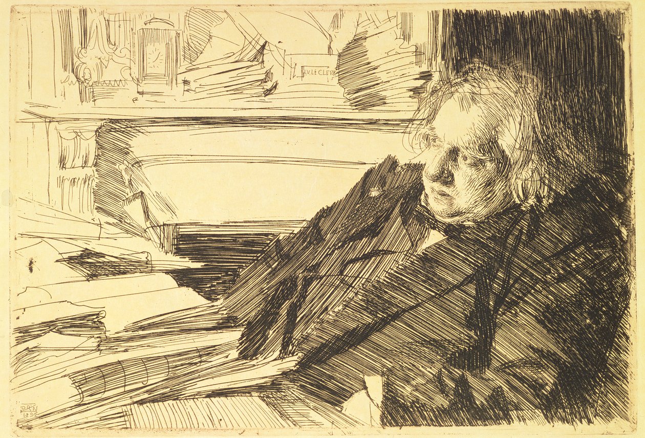 Portrett av Ernest Renan, 1892 av Anders Leonard Zorn