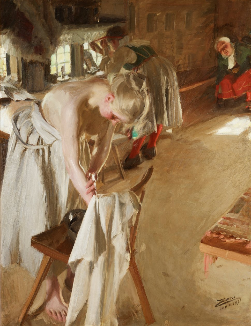 Søndag morgen av Anders Leonard Zorn