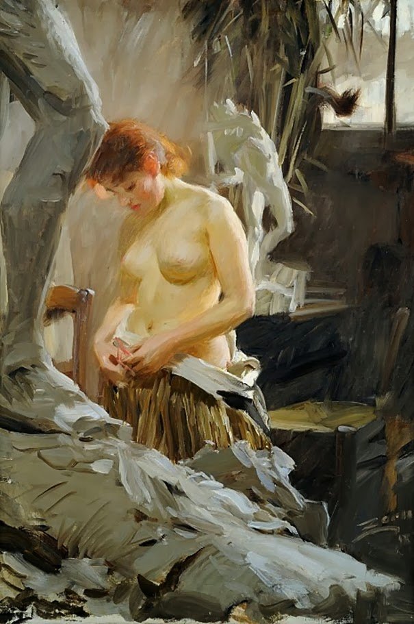 I Wikstroms studio av Anders Leonard Zorn