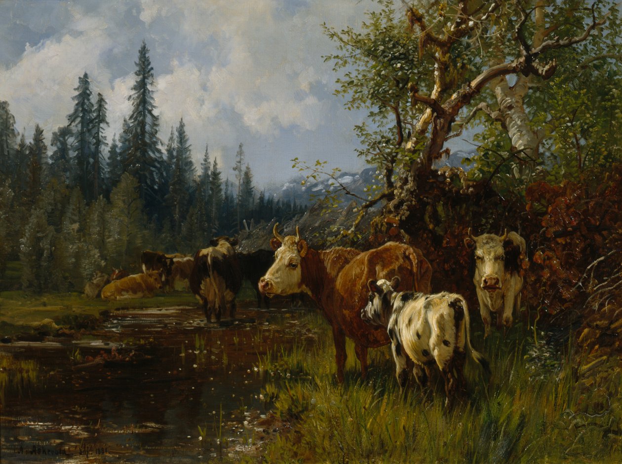 Kyr ved sjøen av Anders Askevold