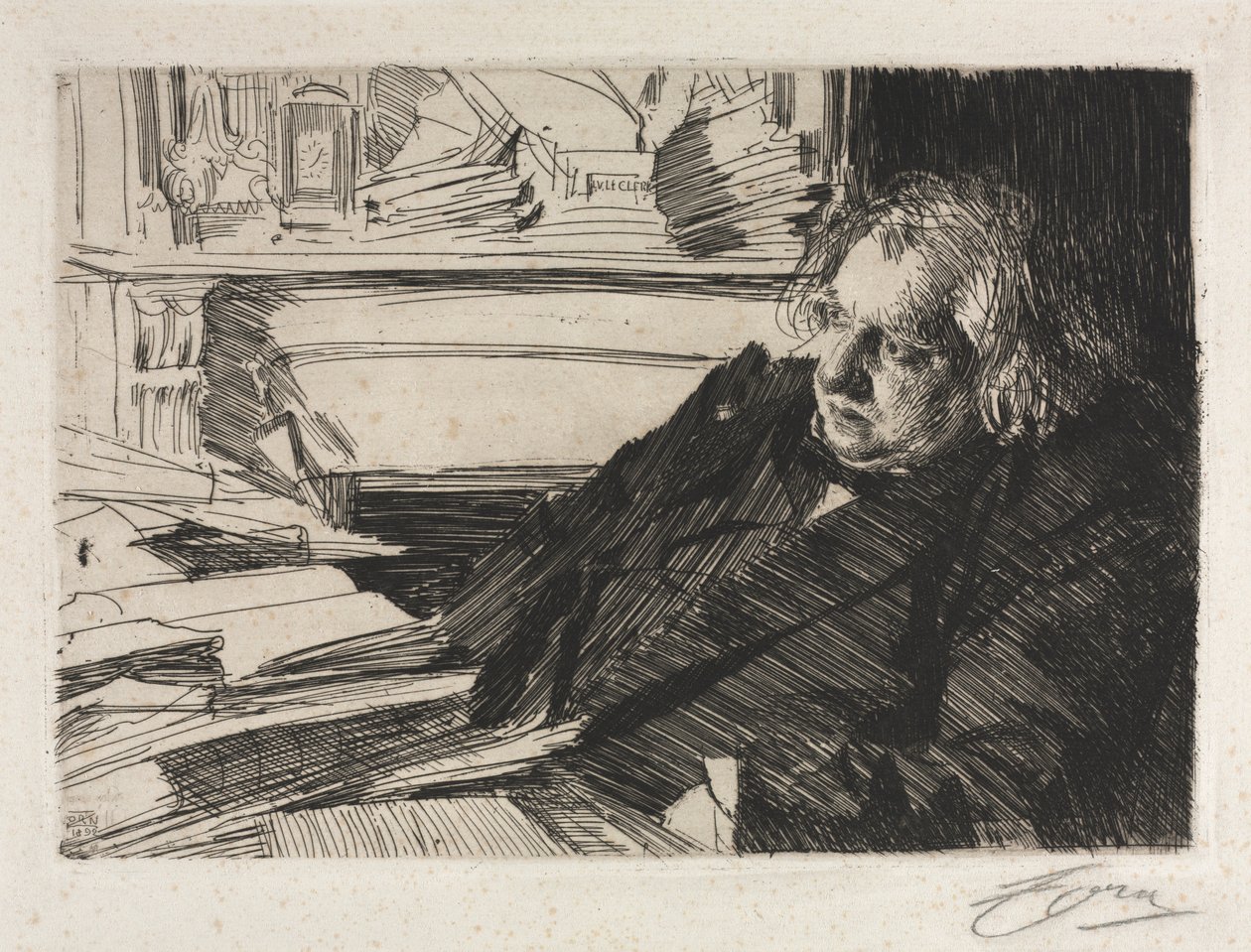 Ernest Renan, 1892. av Anders Leonard Zorn