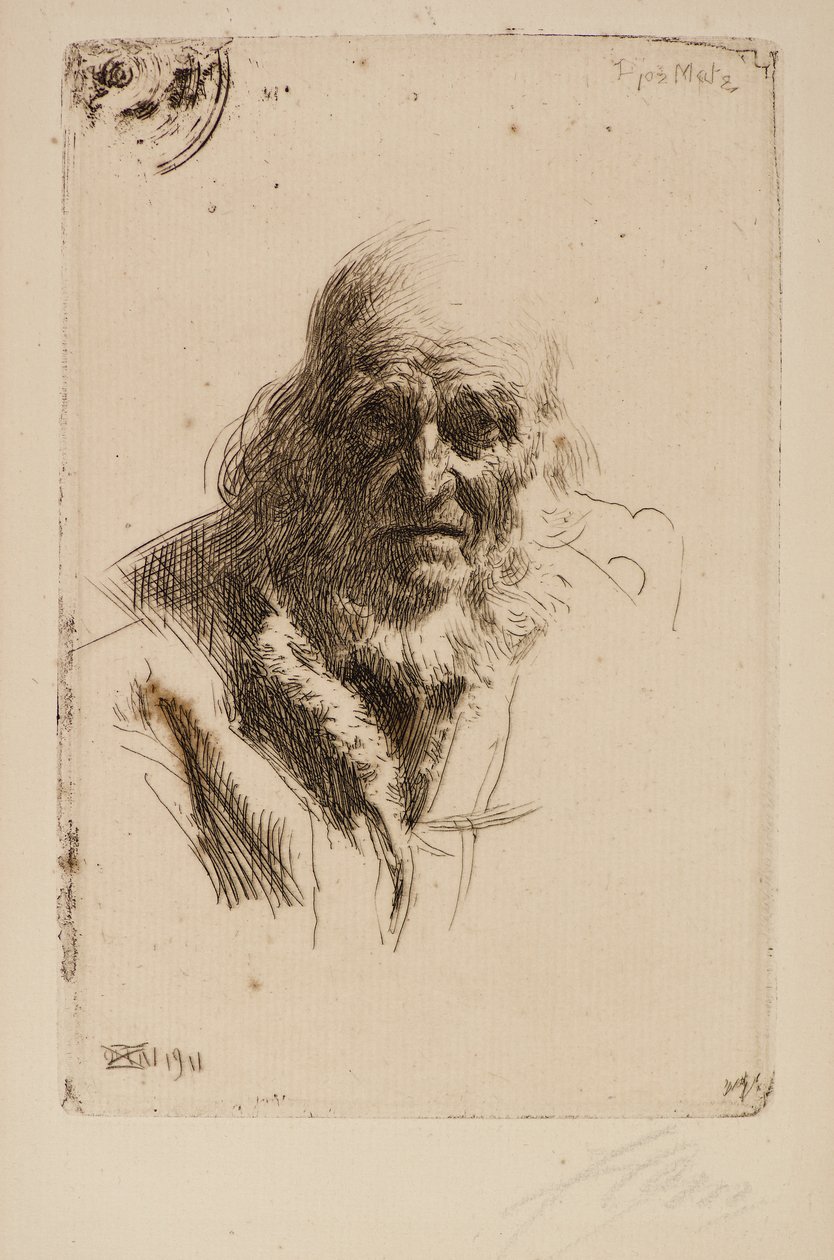 Leder for en gammel mann av Anders Leonard Zorn