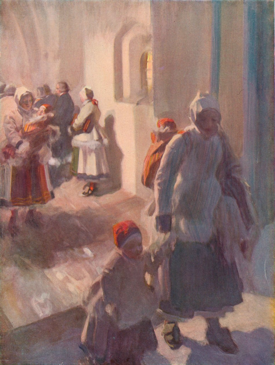 Matins på juledag, c1912 av Anders Leonard Zorn