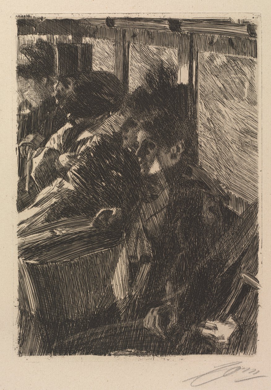 Omnibus, 1892. av Anders Leonard Zorn