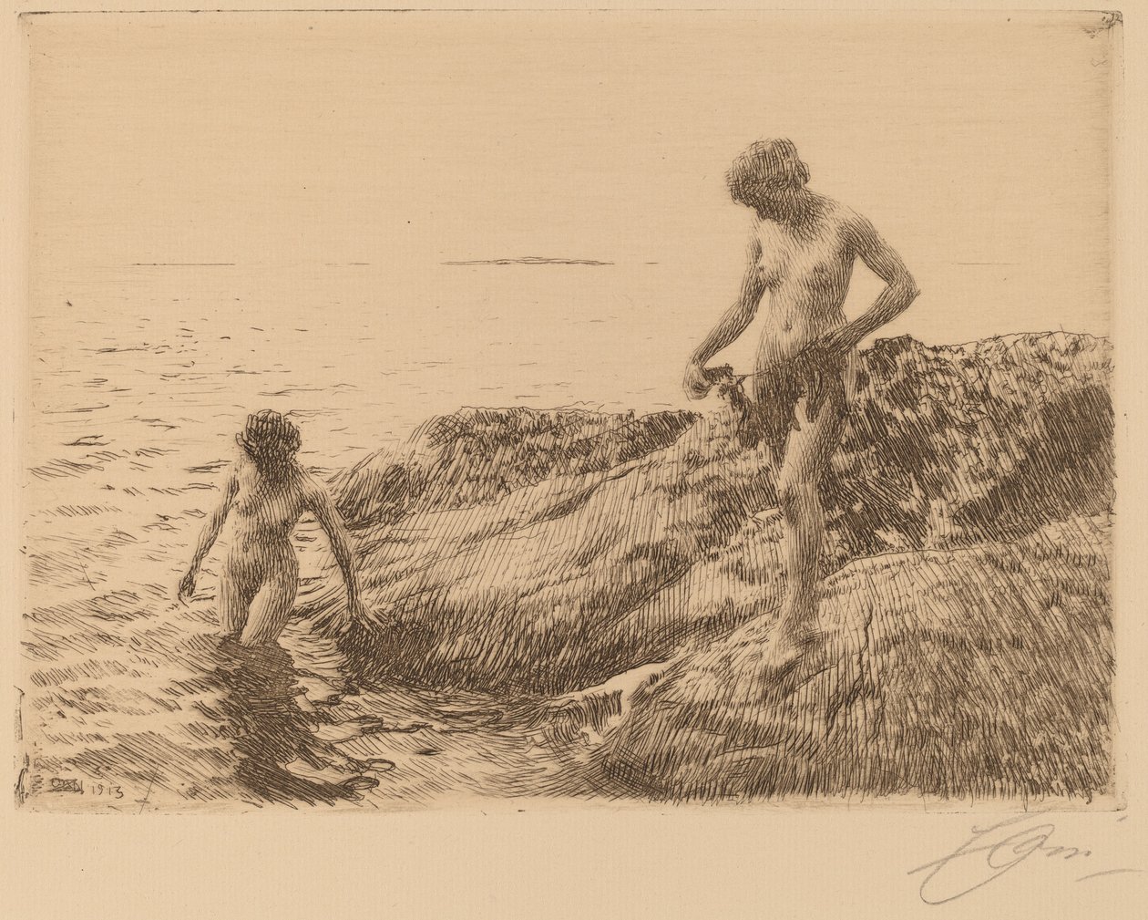 Seaward Skerries, 1913. av Anders Leonard Zorn
