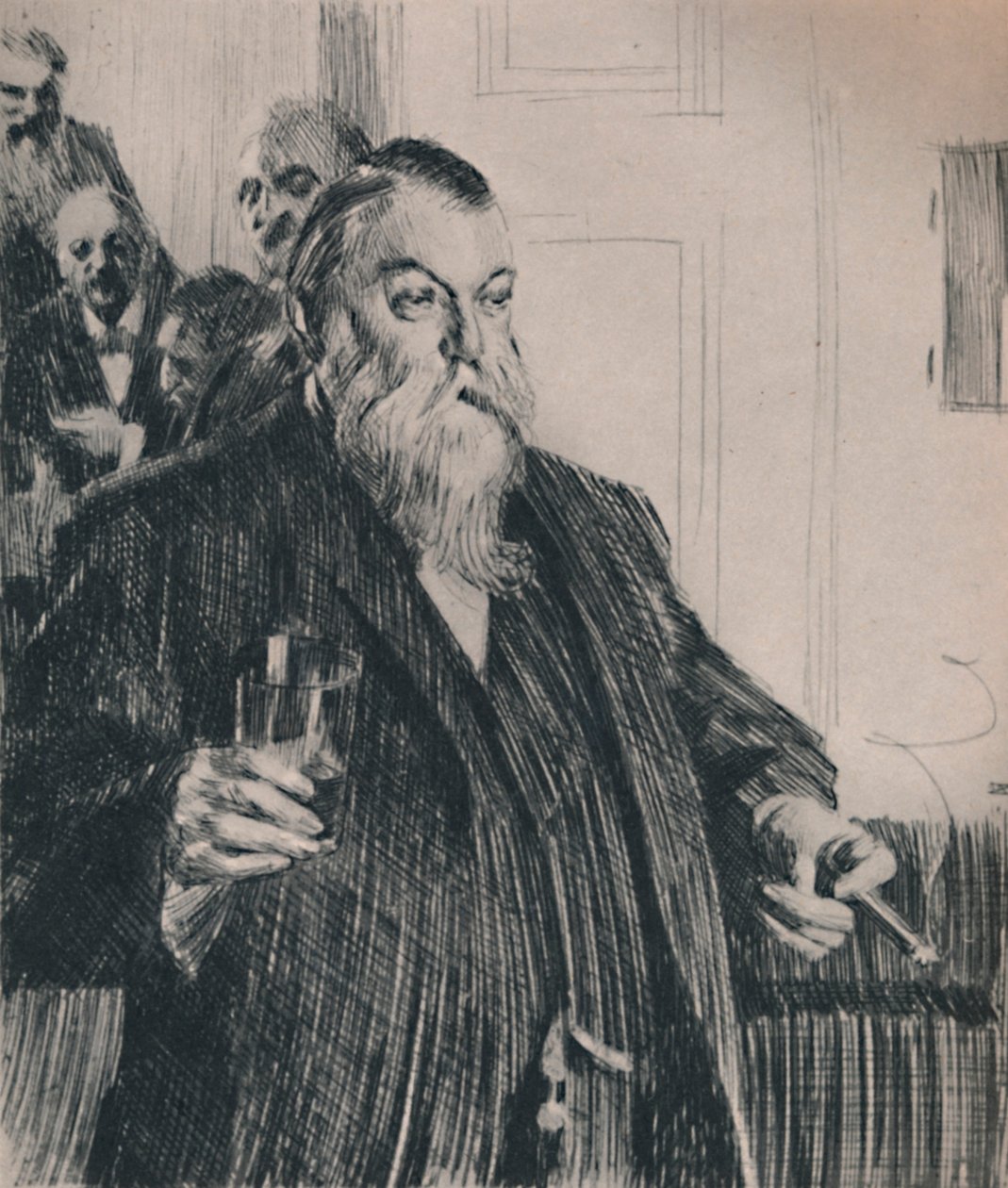 The Toast, 1890-tallet, 1946. av Anders Leonard Zorn