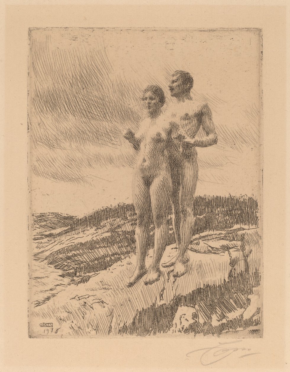 De to, 1916. av Anders Leonard Zorn