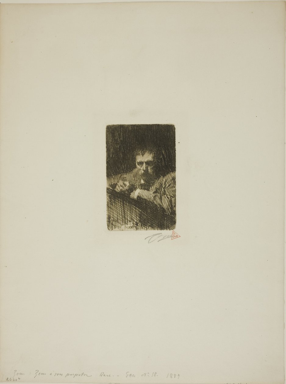 En maler-etser (selvportrett) av Anders Leonard Zorn