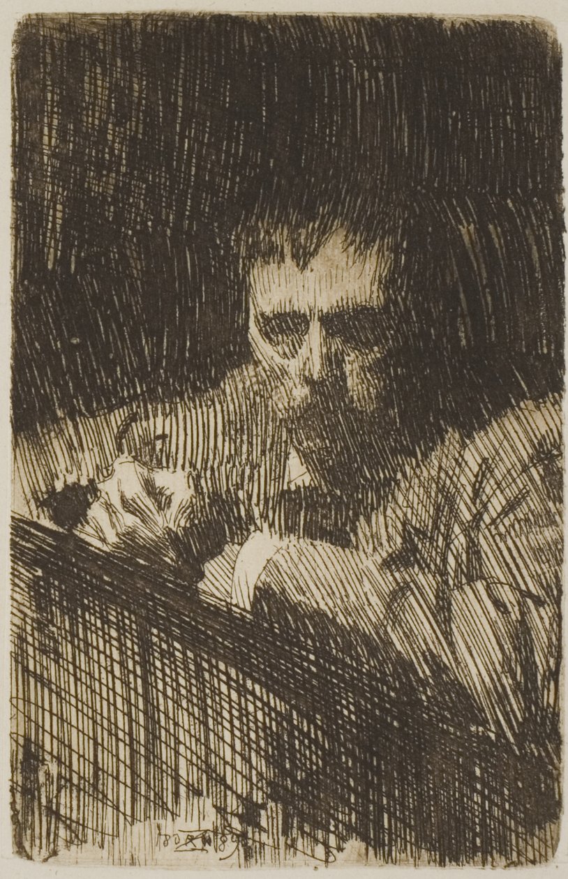 En maler-etser (selvportrett) av Anders Leonard Zorn