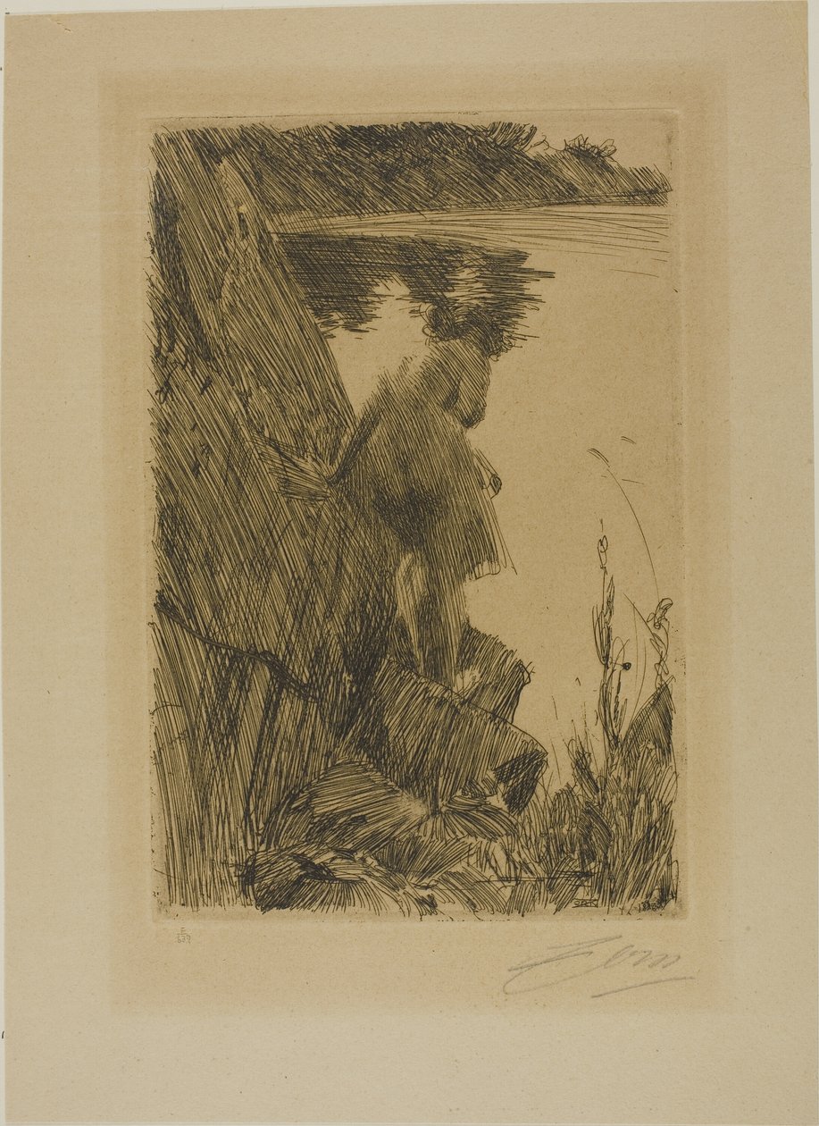 Badende (kveld) III av Anders Leonard Zorn