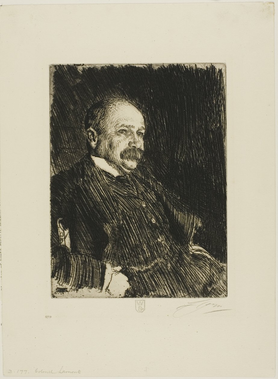 Oberst Lamont III (byste) av Anders Leonard Zorn