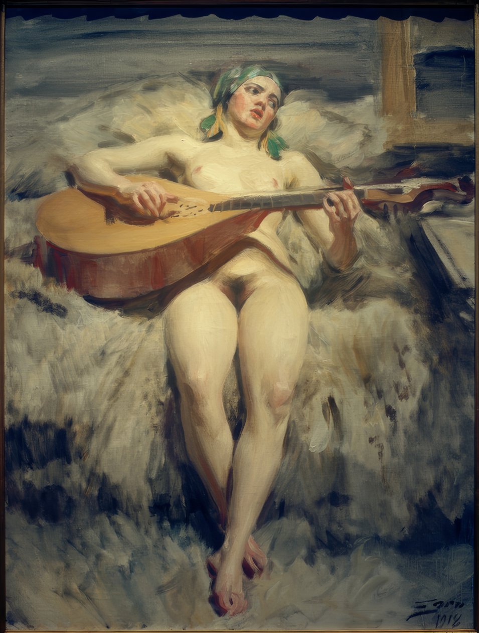Lutspilleren av Anders Leonard Zorn