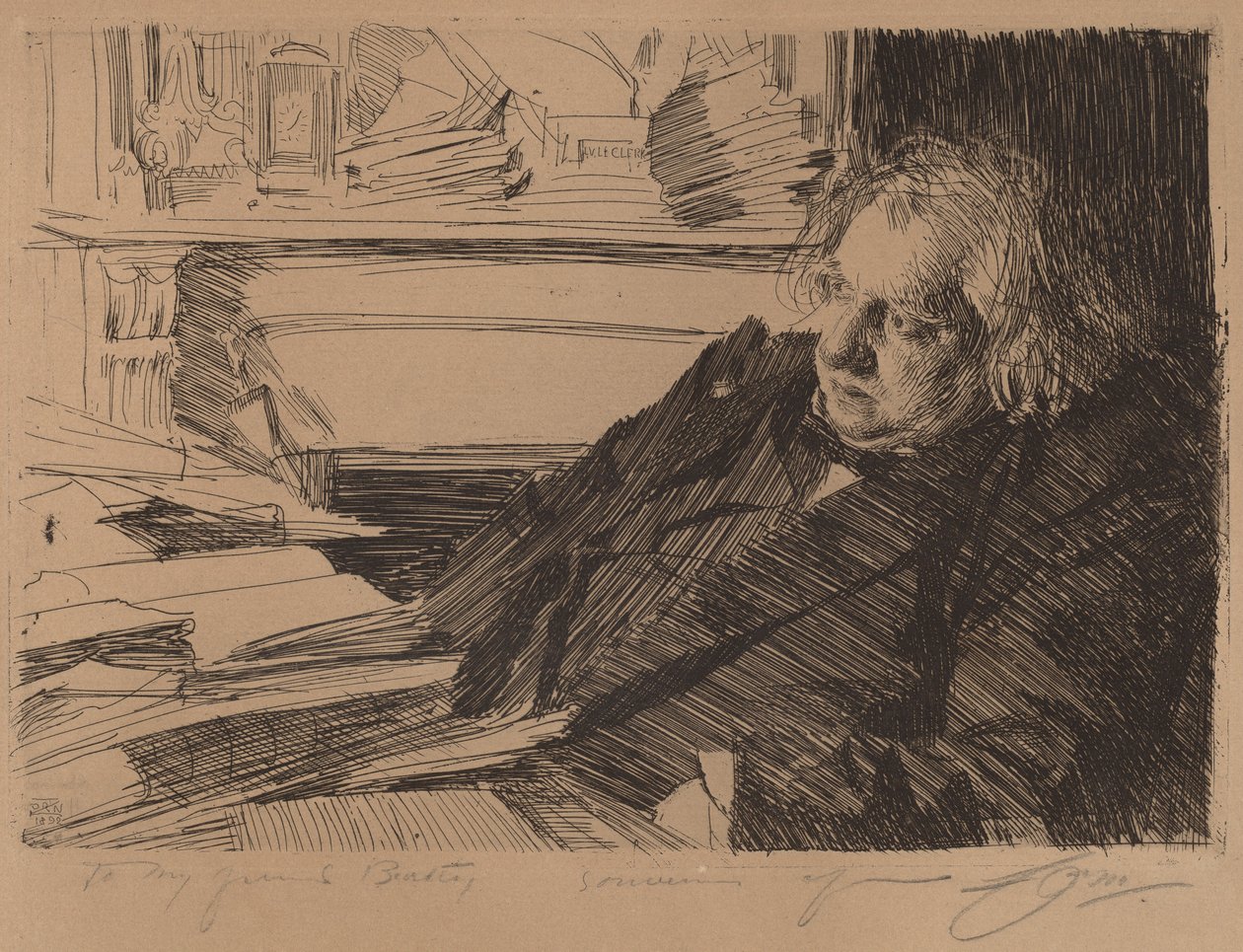 Ernest Renan av Anders Leonard Zorn