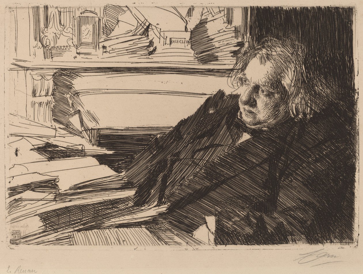 Ernest Renan av Anders Leonard Zorn