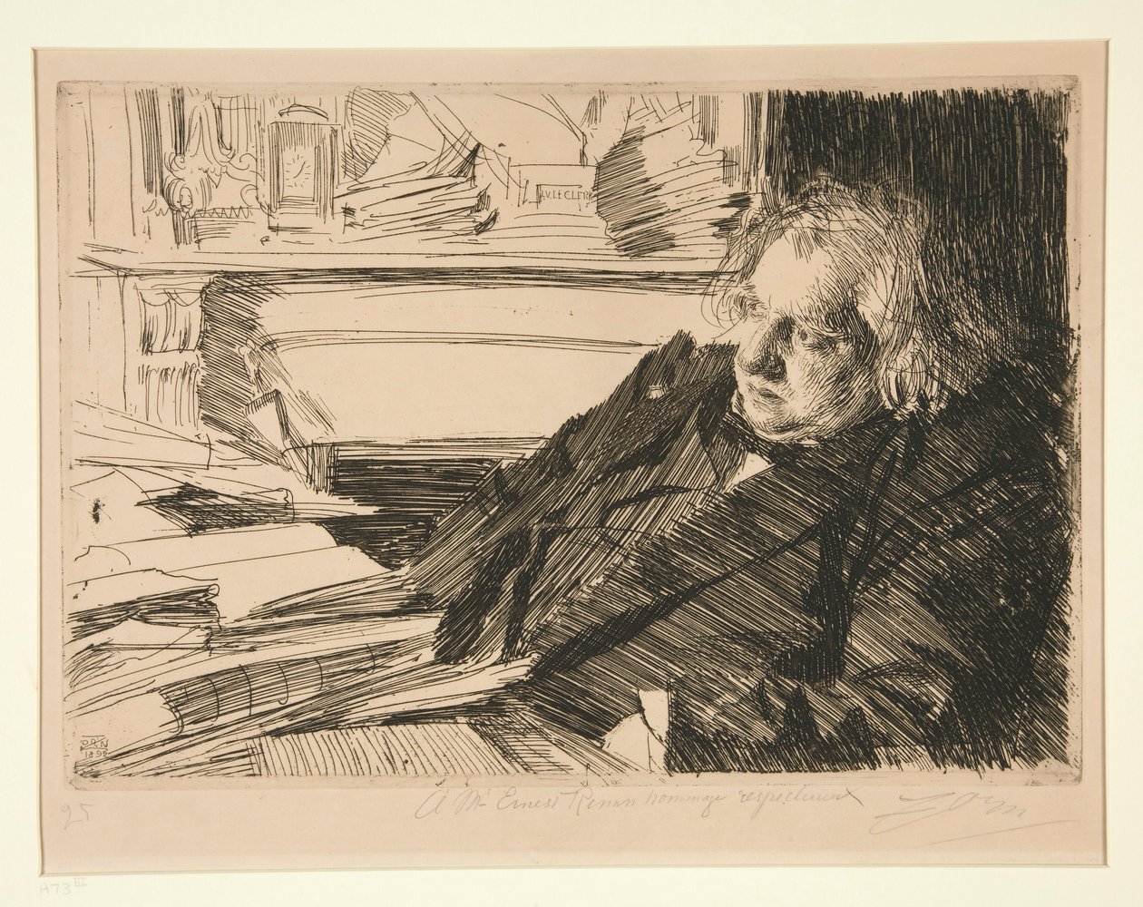 Ernest Renan av Anders Leonard Zorn