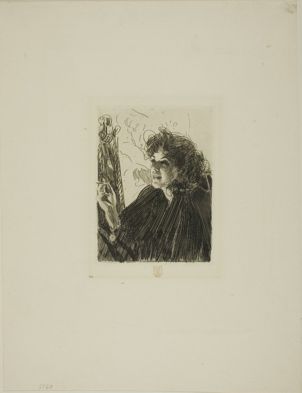 Jente med en sigarett II av Anders Leonard Zorn
