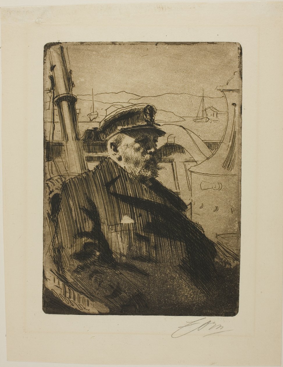 Kong Oscar II (andre plate) av Anders Leonard Zorn
