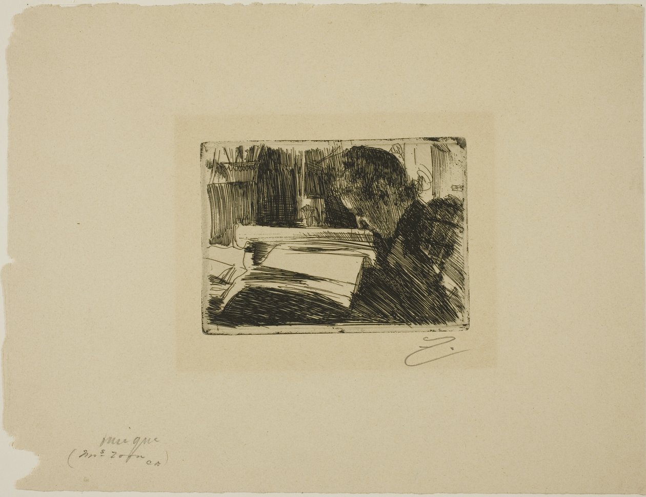Lady Reading (Mrs. Zorn) av Anders Leonard Zorn