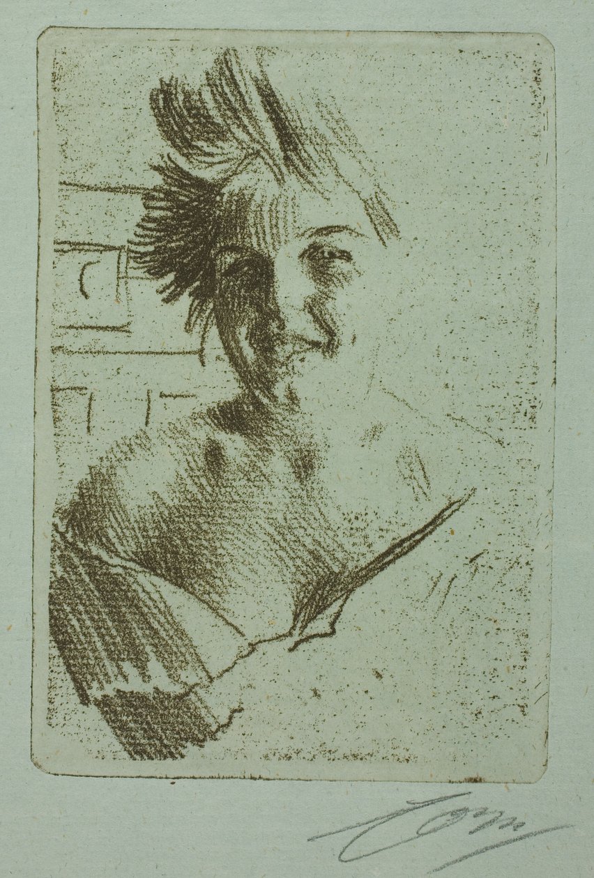 Leende modell I av Anders Leonard Zorn