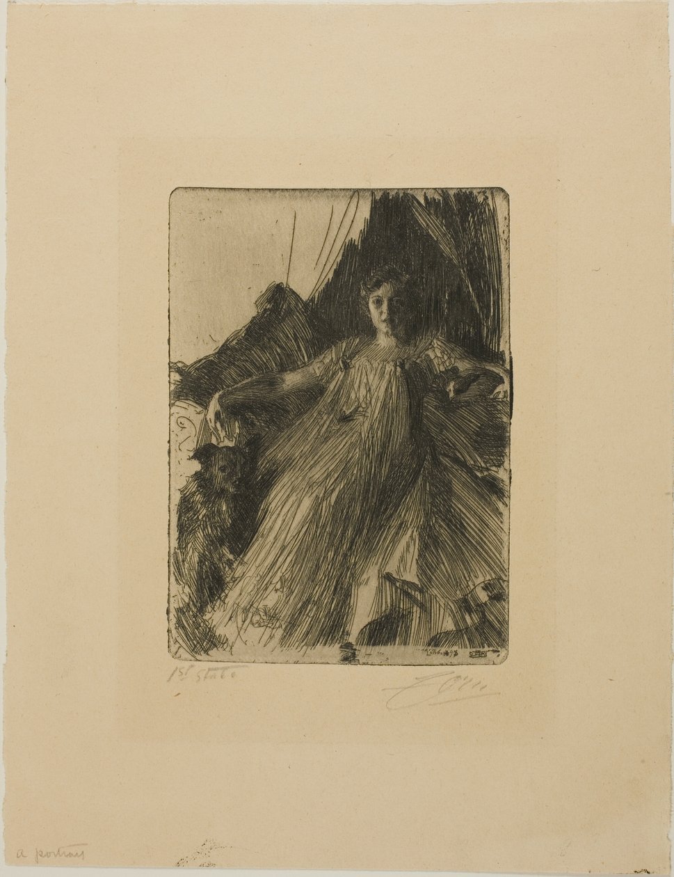 Maud Cassel (Mrs. Ashley) av Anders Leonard Zorn