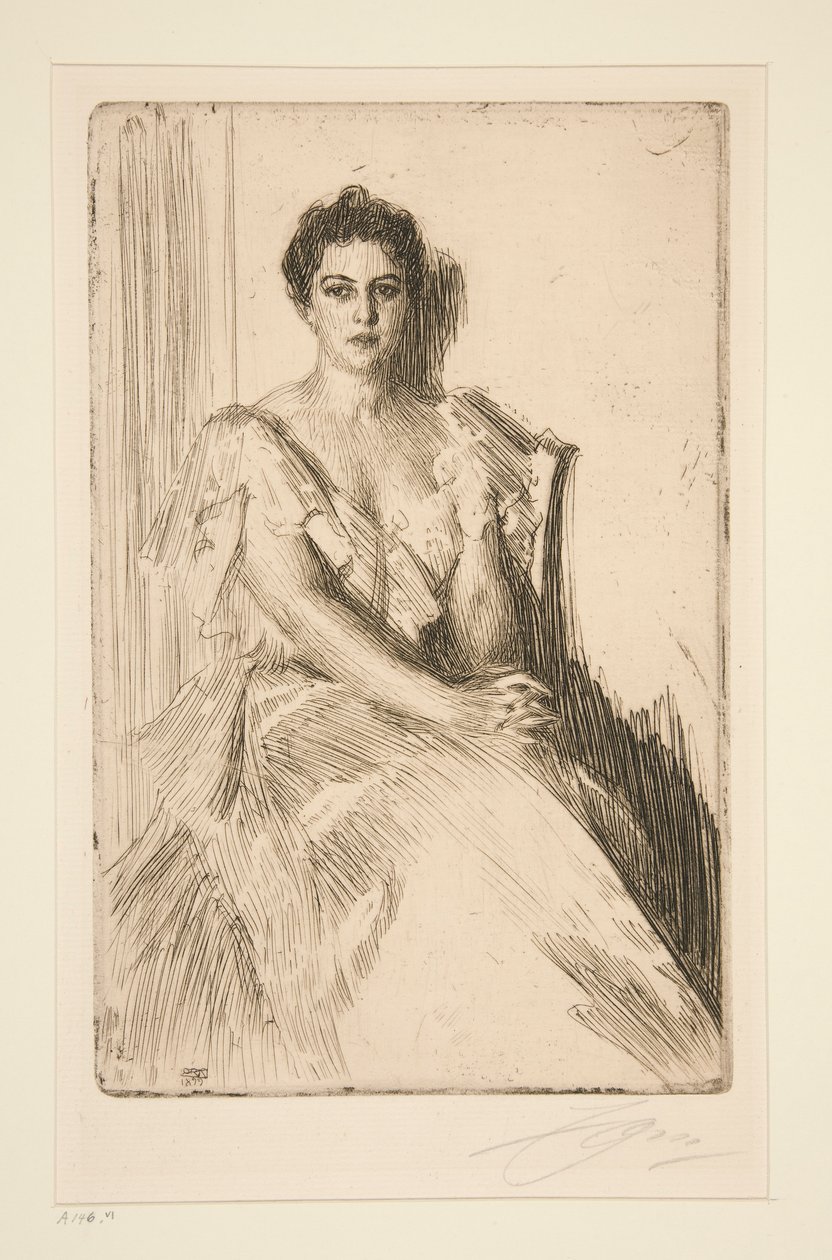 Fru Grover Cleveland II av Anders Leonard Zorn