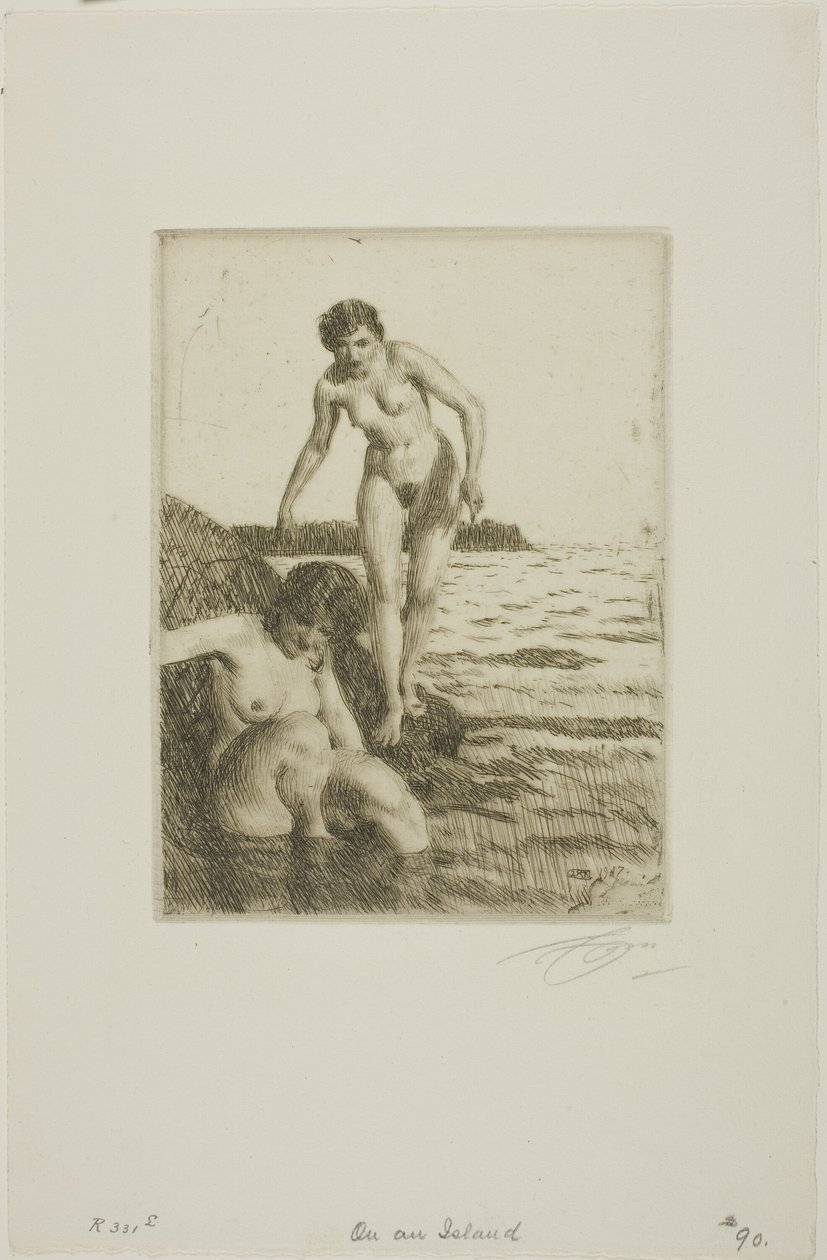 På øya Hemsö av Anders Leonard Zorn