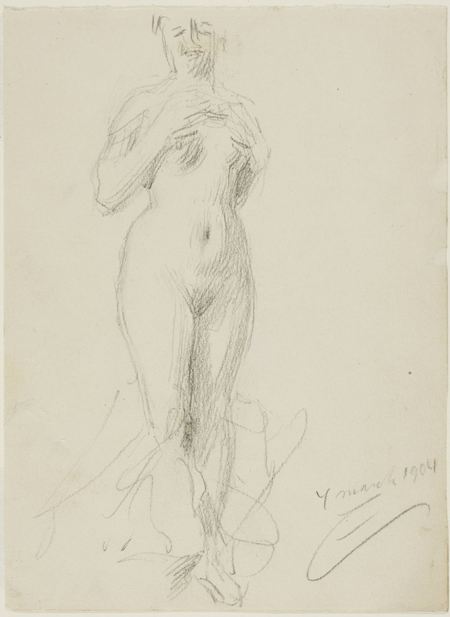 Stående naken kvinne av Anders Leonard Zorn