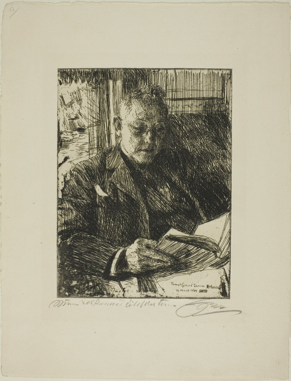 Reisefølge (Mr. Ch. Deering) av Anders Leonard Zorn