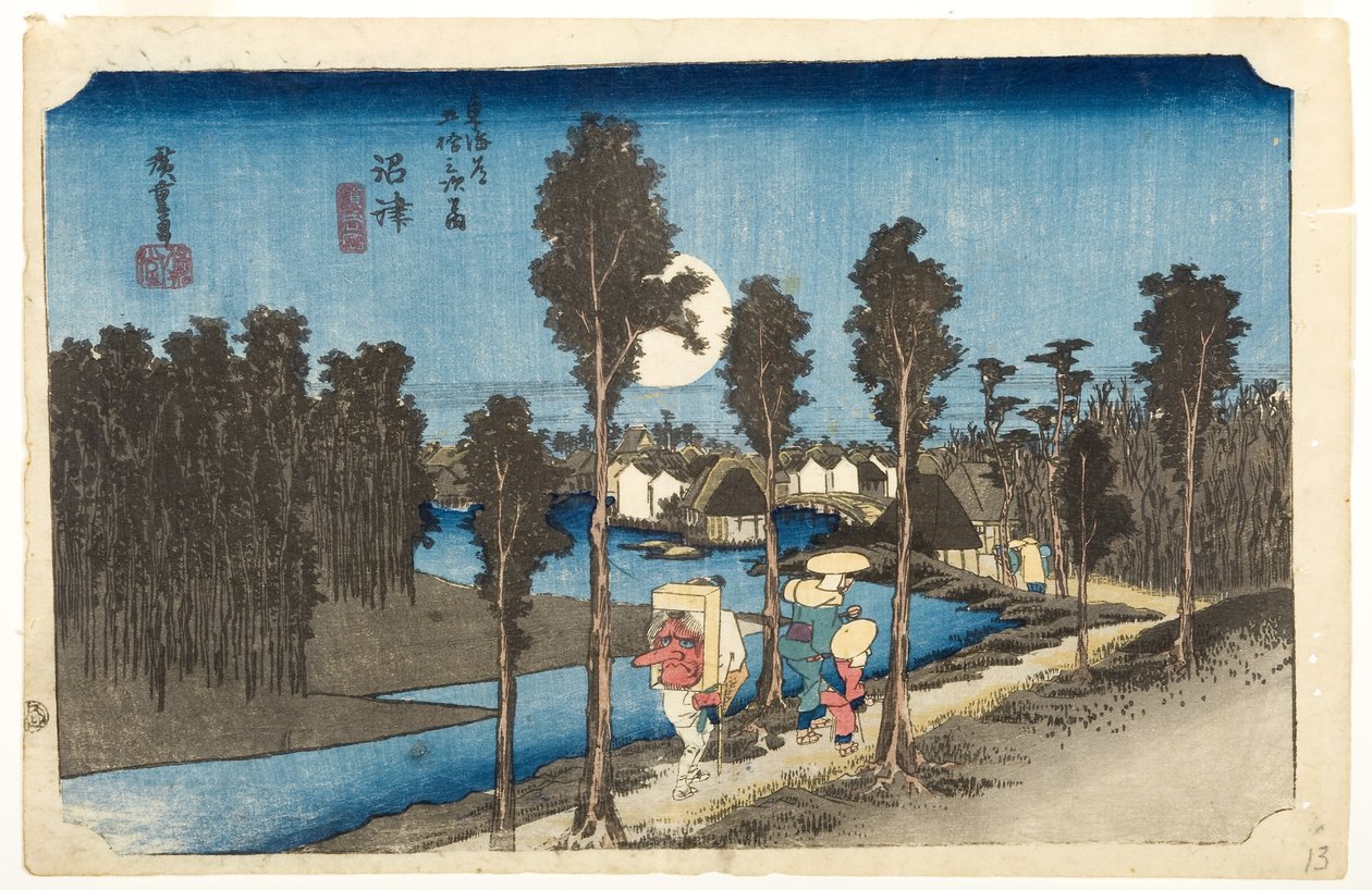 Numazu: Dusk Scene, ca. 1832-33 (treblokk) av Utagawa Hiroshige
