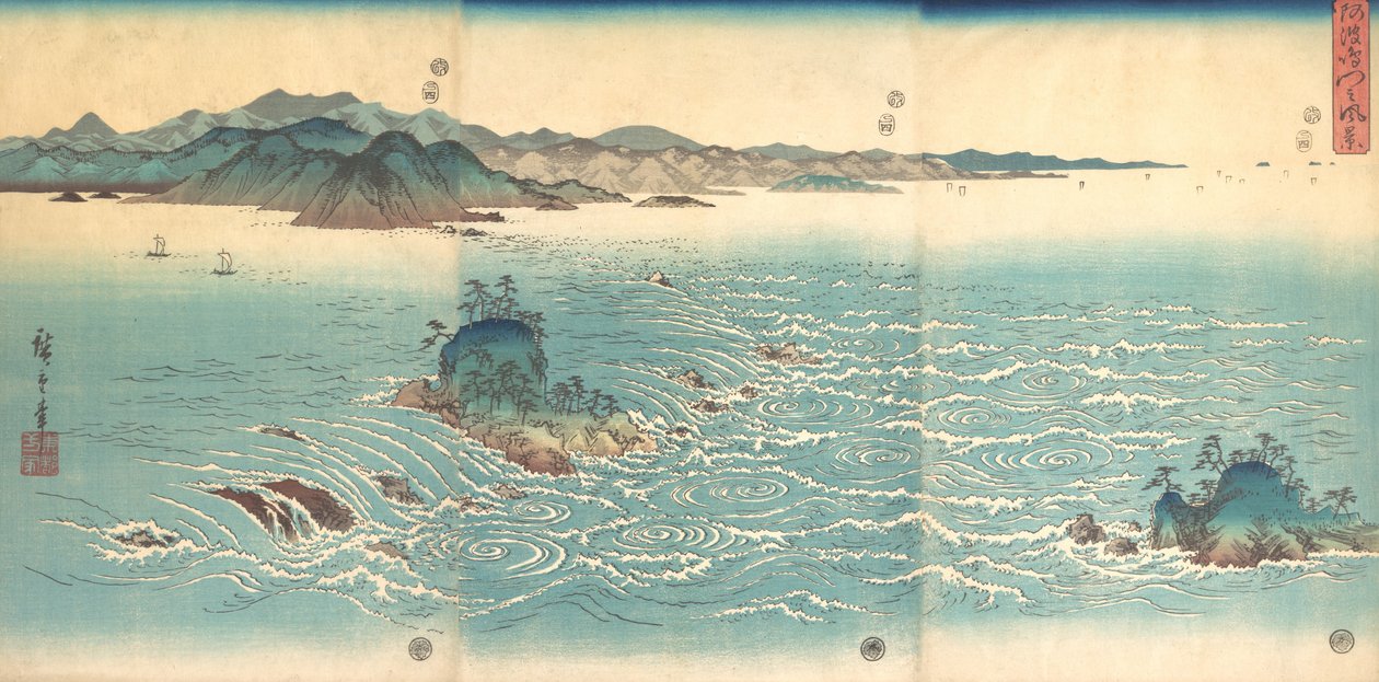 Rapids ved Naruto, 1857., 1857. av Ando Hiroshige
