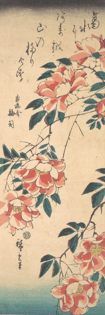 Roser, ca. 1843., ca. 1843. av Ando Hiroshige