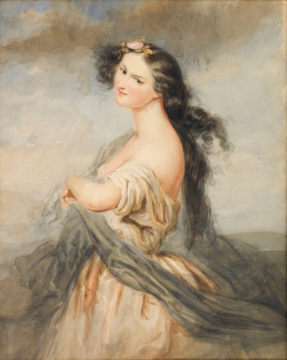 Portrett av Juliette Drouet 1806-1883. av André Charles Voillemot