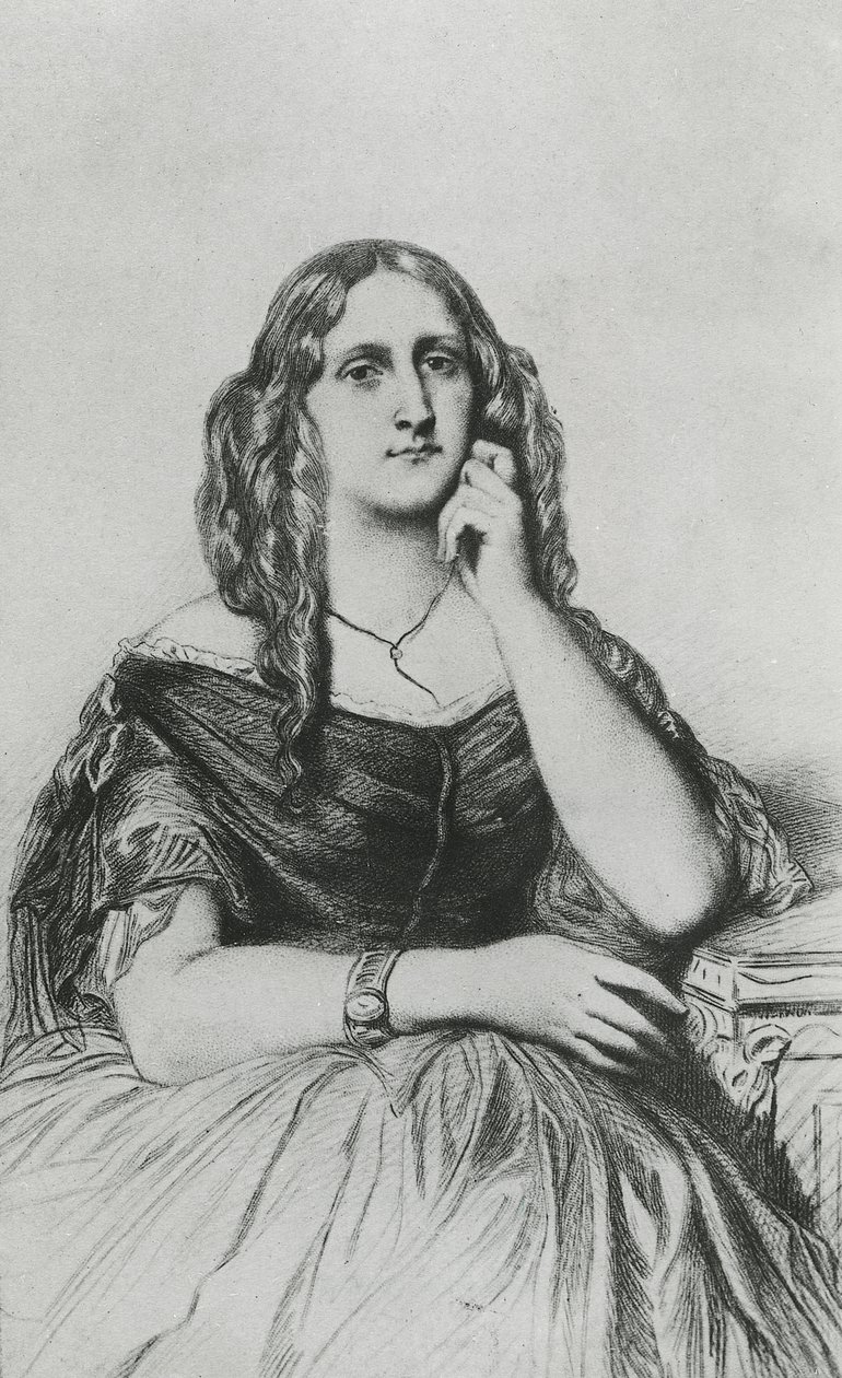 Delphine de Girardin av Andre Adolphe Eugene Disderi
