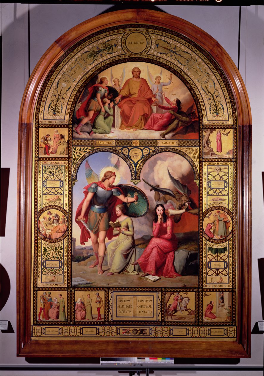 Godt og ondt, 1832 av Andre Jacques Victor Orsel