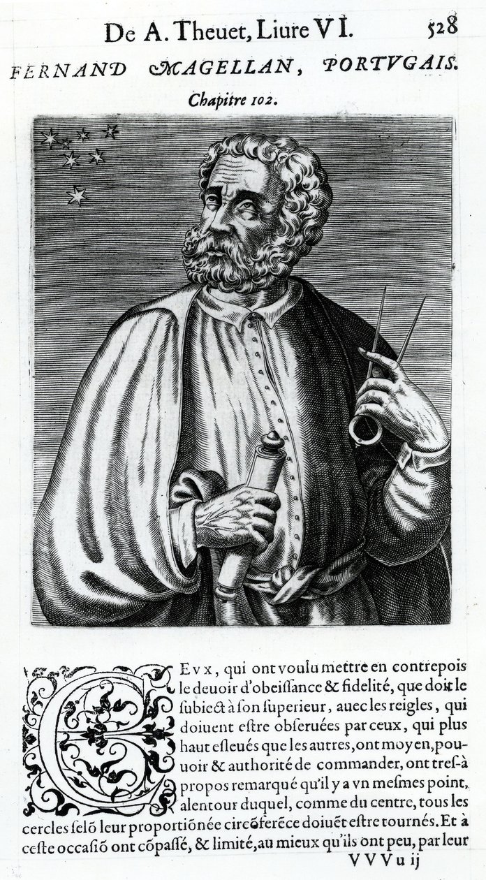 Ferdinand Magellan, 1500-tallet av Andre Thevet