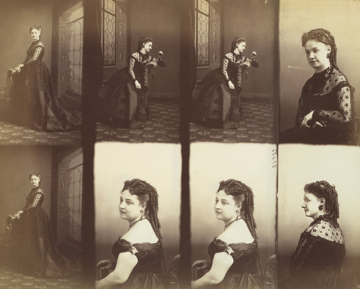 Amélie og Elise Gitteri, 1866. av Andre Adolphe Eugene Disderi