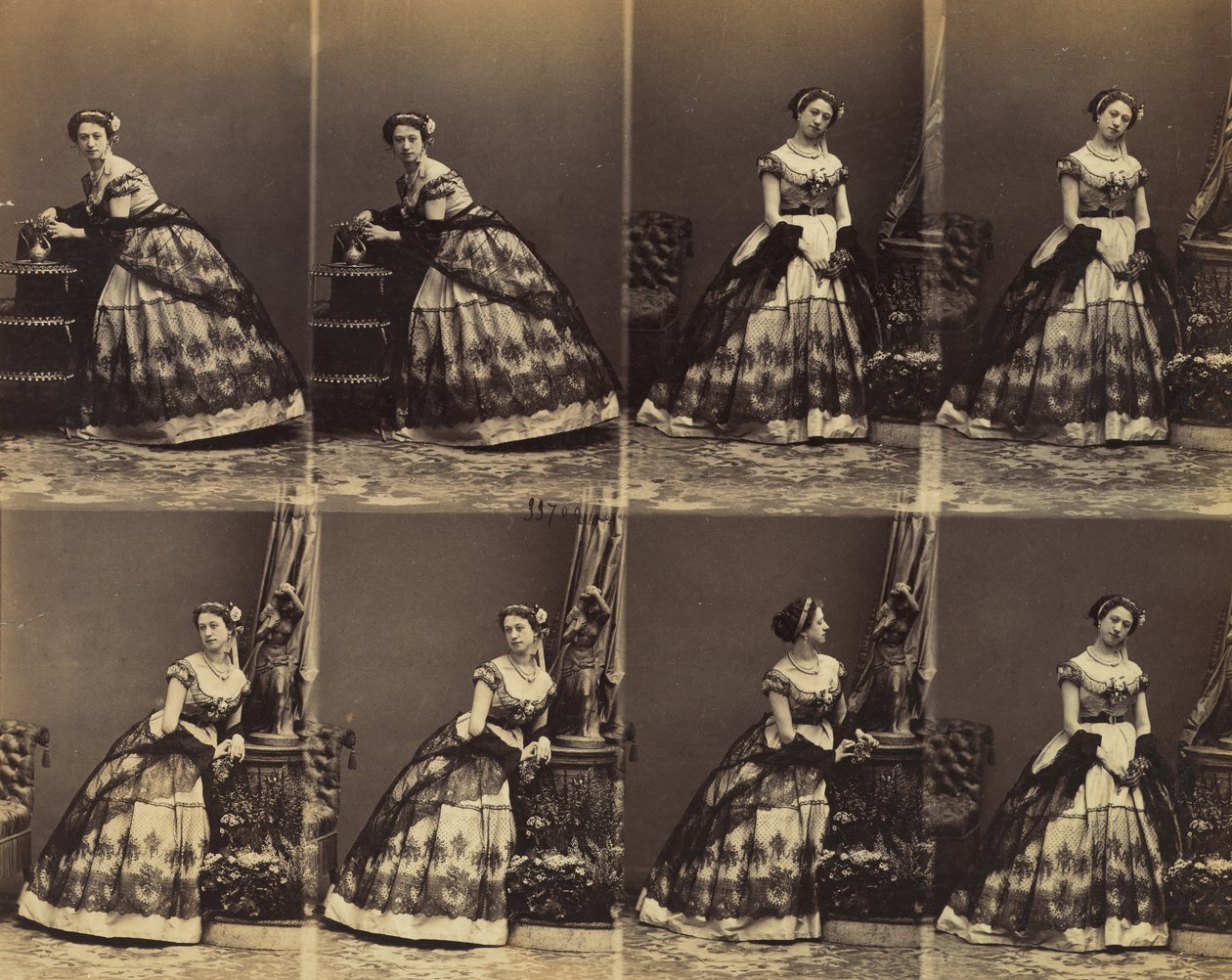 Clara Silvois, 1861. av Andre Adolphe Eugene Disderi